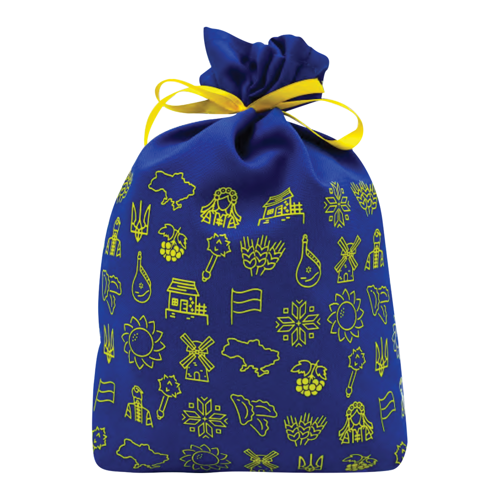 Солодкий набір подарунковий "Мішечок Нація" 500гр Український Подарунок